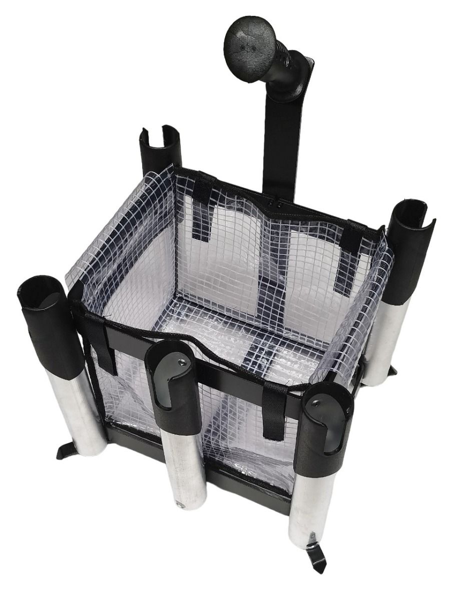 CESTELLO PORTA PESCE E PORTA CANNE SPINNING