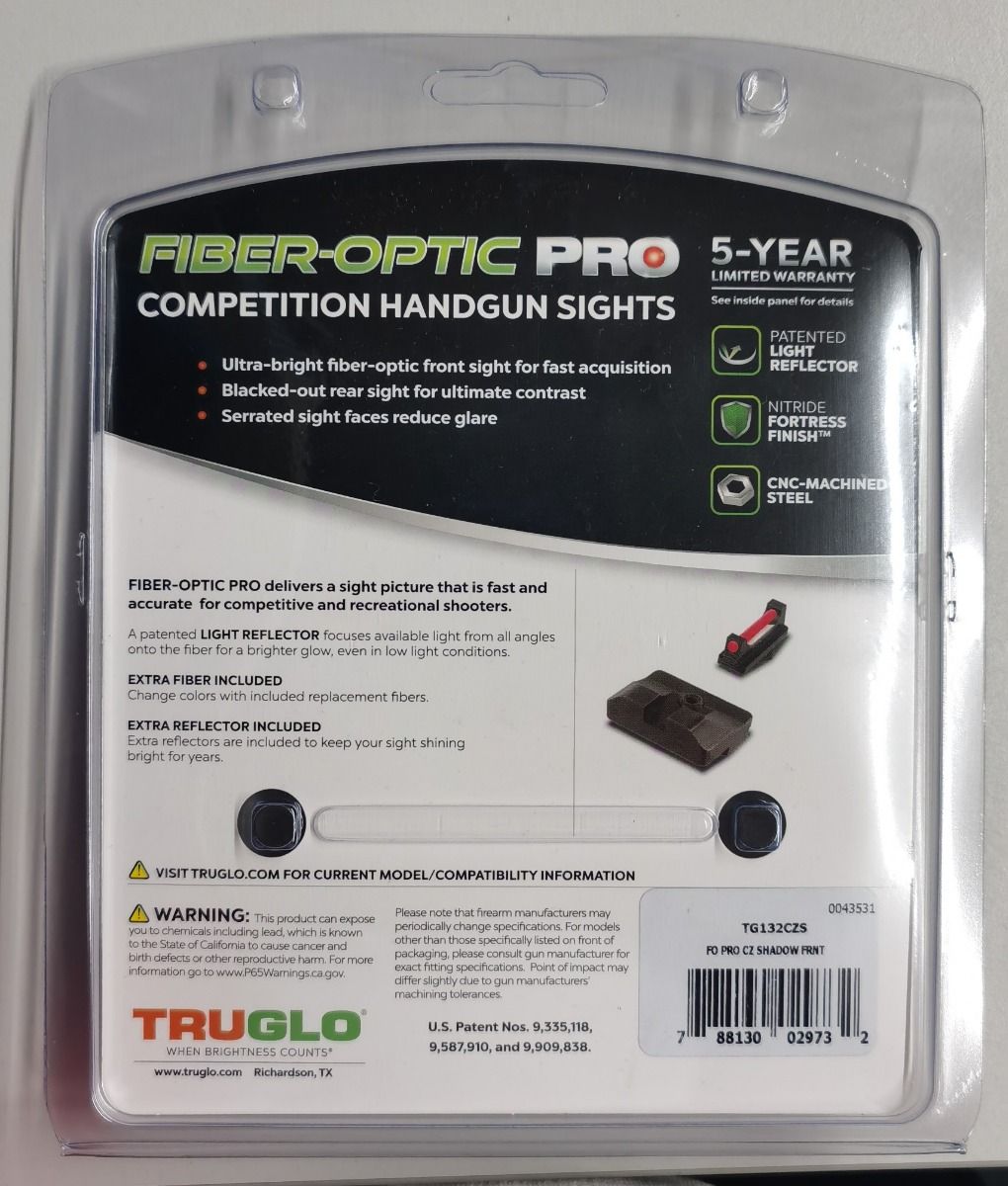 TRUGLO SET MIRE F FIBRA OTTICA PRO