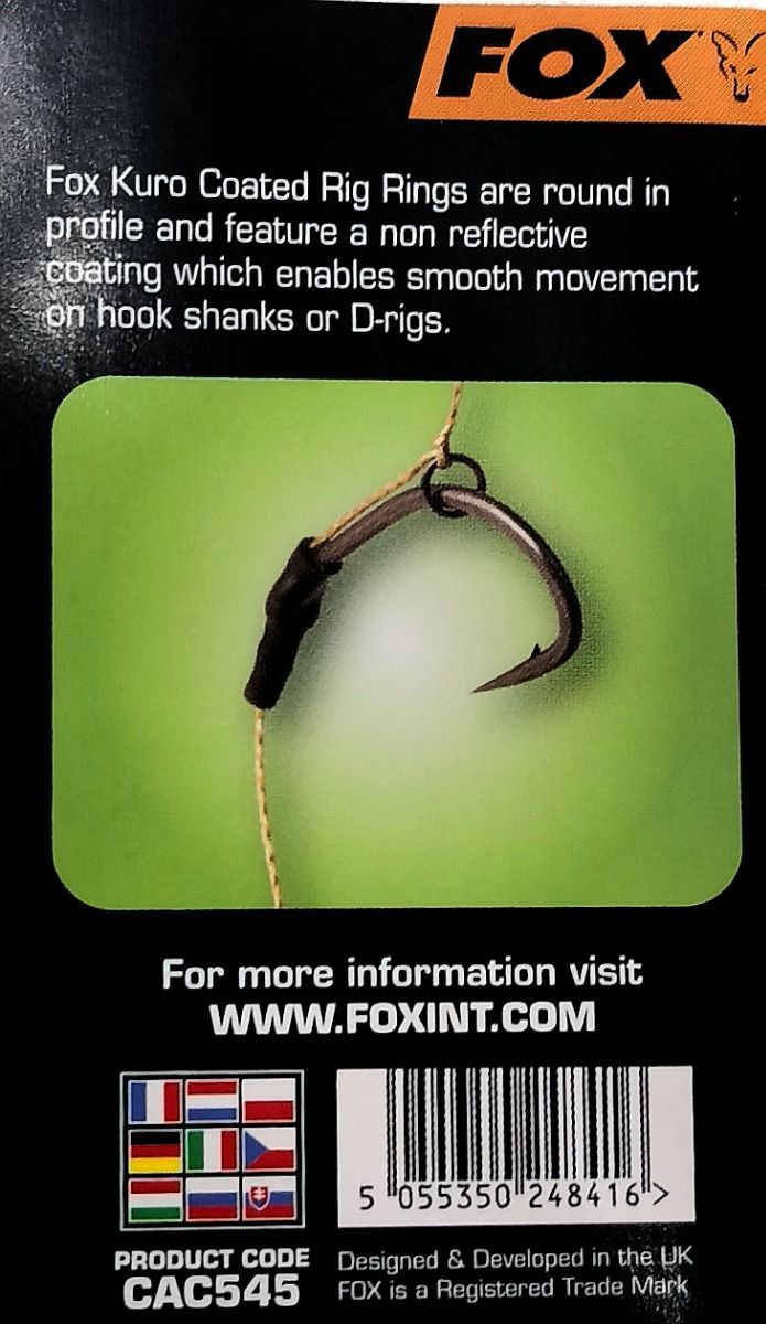 ANELLINO PER AMI - FOX EDGES™ KURO COATED RIG RINGS 3.7 mm