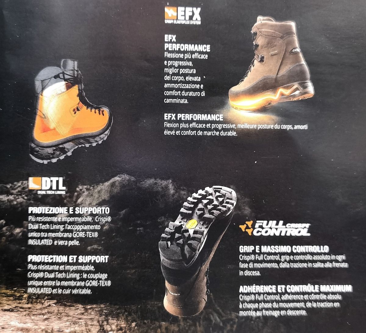 SCARPONI NEVADA LEGEND EFX GTX FOREST SUOLA VIBRAM FULL CONTROL - CRISPI + OMAGGIO