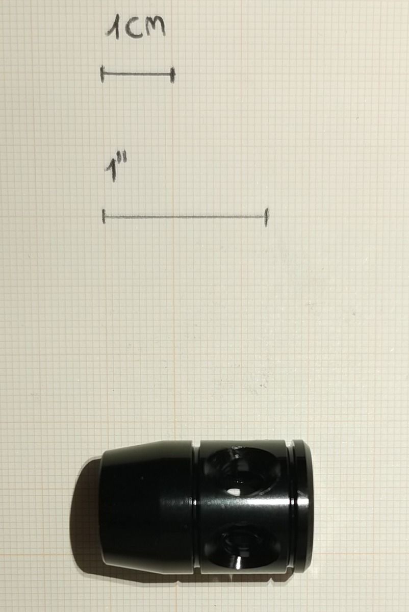 PROLUNGA FRENO DI BOCCA - COMPENSATORE PER PER CARABINE AD ARIA COMPRESSA; BSA / GAMO / UMAREX / FX AIRGUNS / RUGER / HATSAN / AIR ARMS
