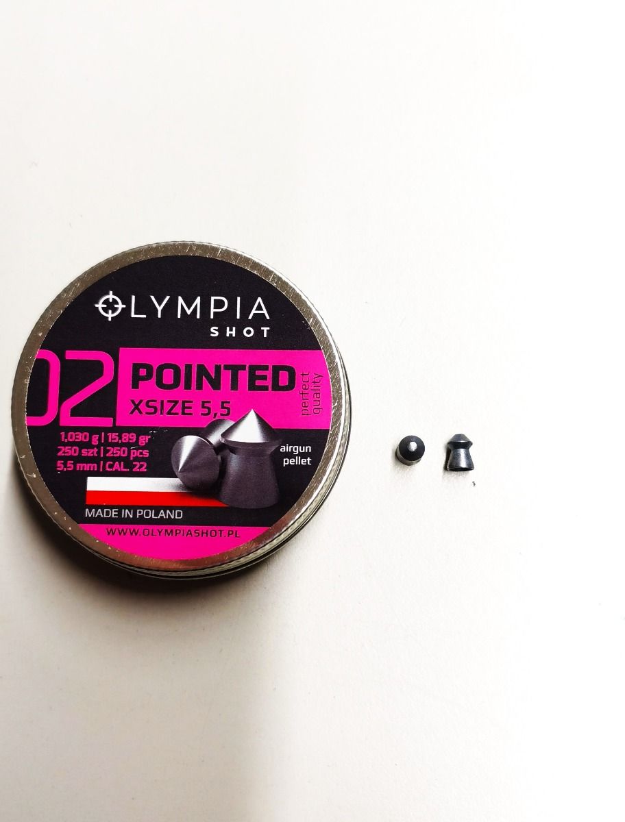 OLYMPIA SHOT POINTED XSIZE 1.03g cal. 5,5 (.22) | 250pz. ≥ 25 J