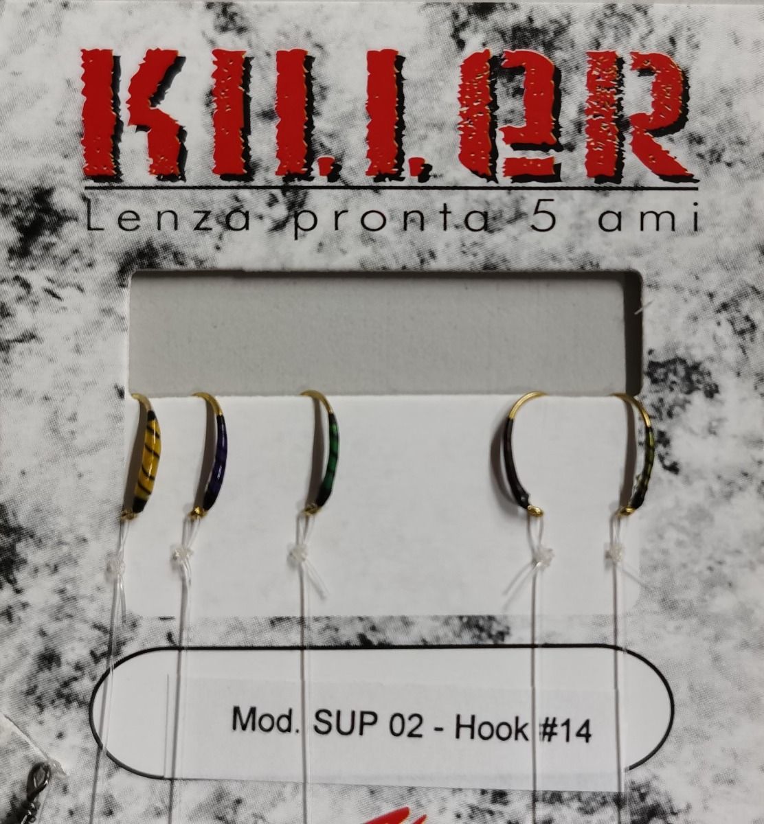 MONTATURE COREGONI A 5 AMI - NERO/VERDE/BLU/GIALLO - AMO:14 