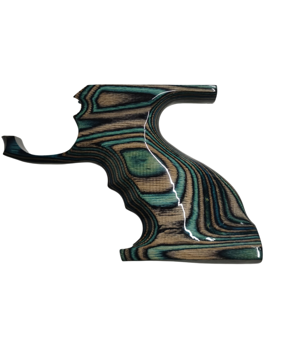 IMPUGNATURA PISTOLA RP LEGNO LAMINATO BLU 