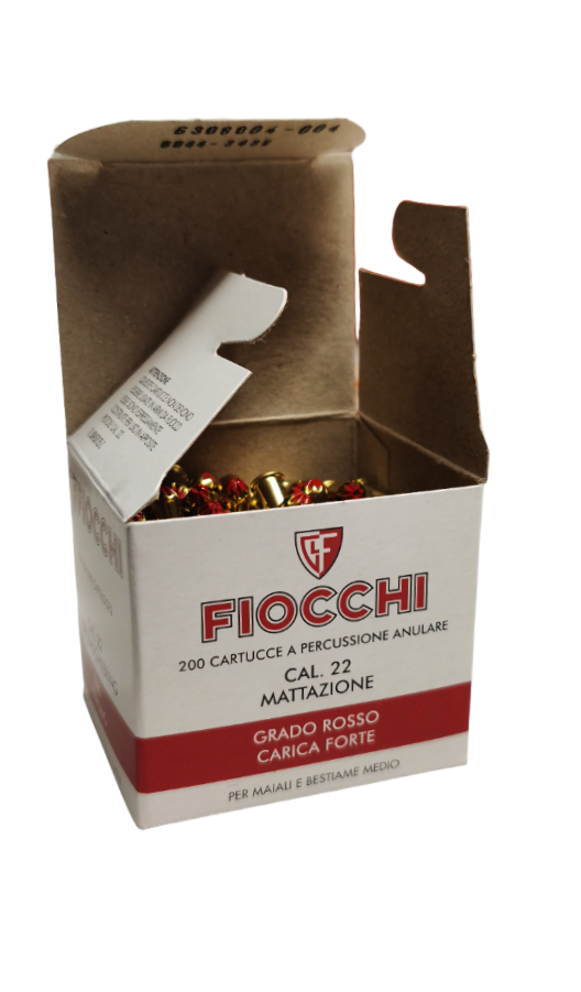 CARTUCCE MATTAZIONE FIOCCHI CARICA FORTE PER MAIALI E BESTIAME MEDIO CAL.22