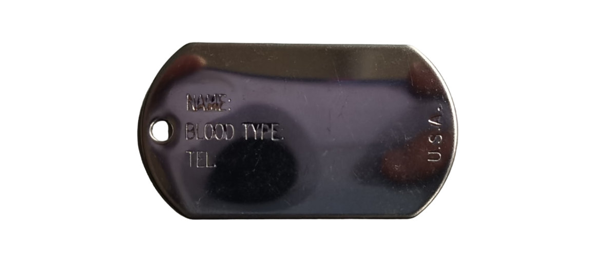 PIASTRINE D'IDENTITÀ ACCIAIO CON CATENA 