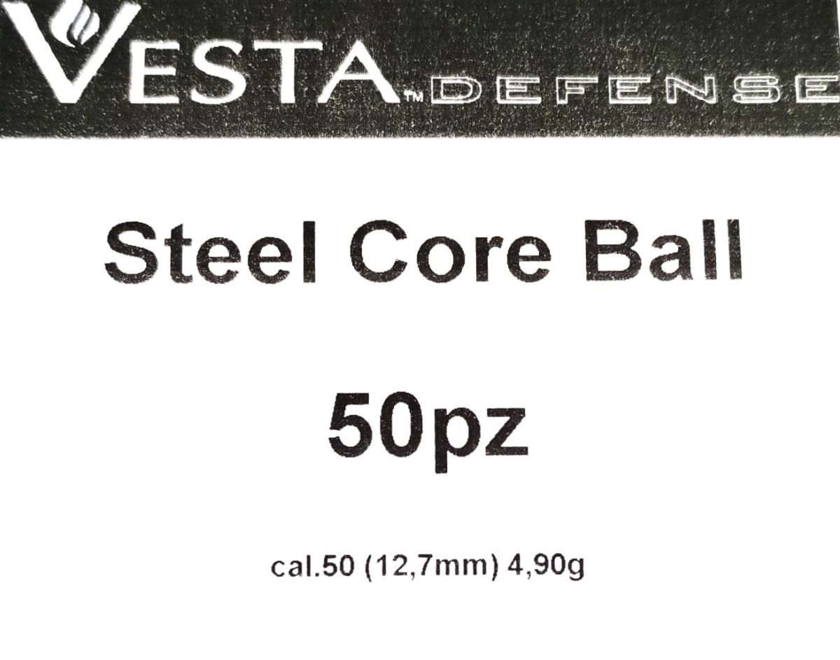 SFERA CON ANIMA IN ACCIAIO 50PZ CAL.50-VESTA DEFENSE 4.90G