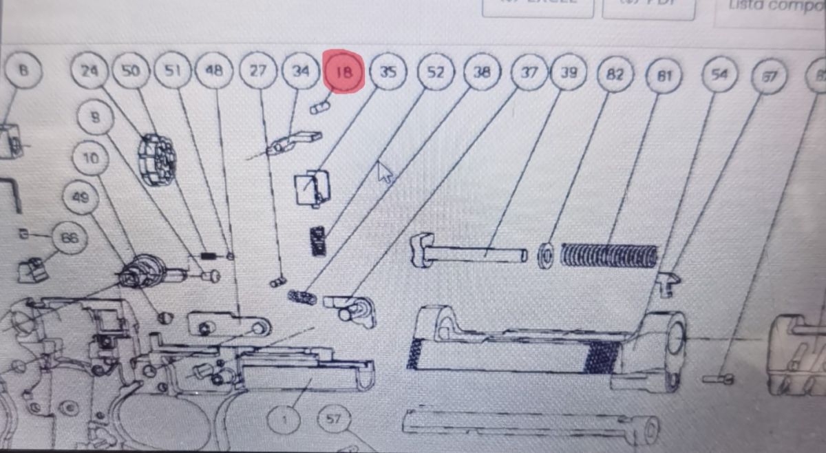 BERETTA RICAMBIO PIOLO PER 92 FS A CO2 
