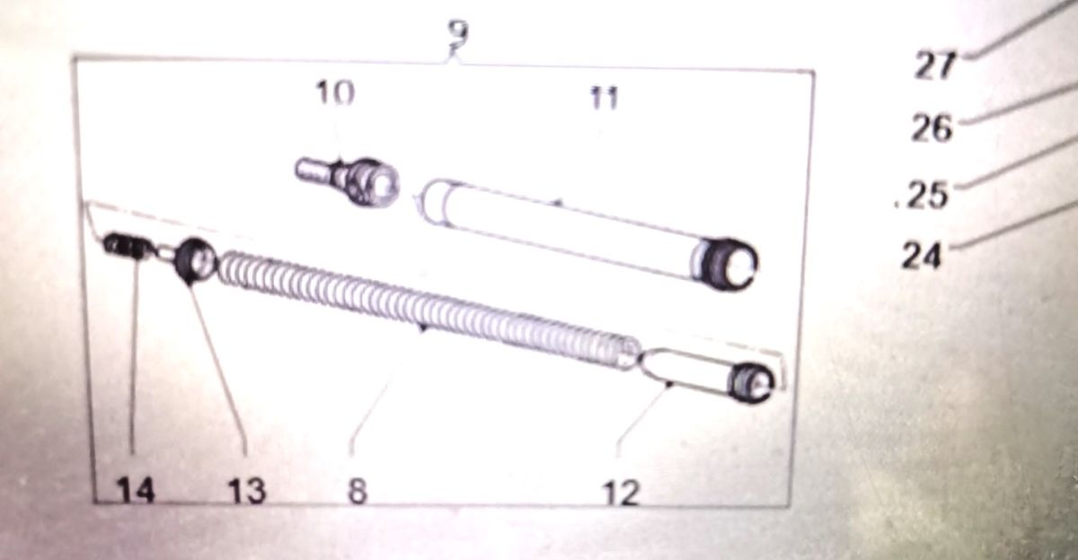 BENELLI ASSIEME TUBO GUIDA MOLLA BIELLA COMPLETO