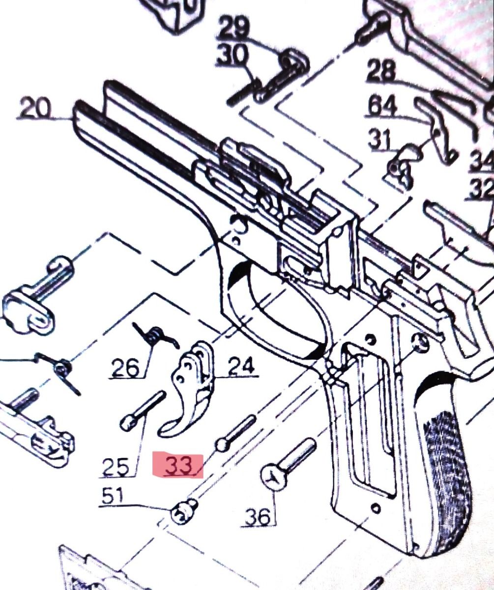 Beretta (33) Perno Leva Sganciamento Cane 92/96/98