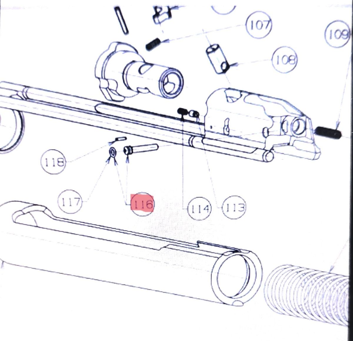 BERETTA ASSIEME SPINA FERMO PERCUSSORE 