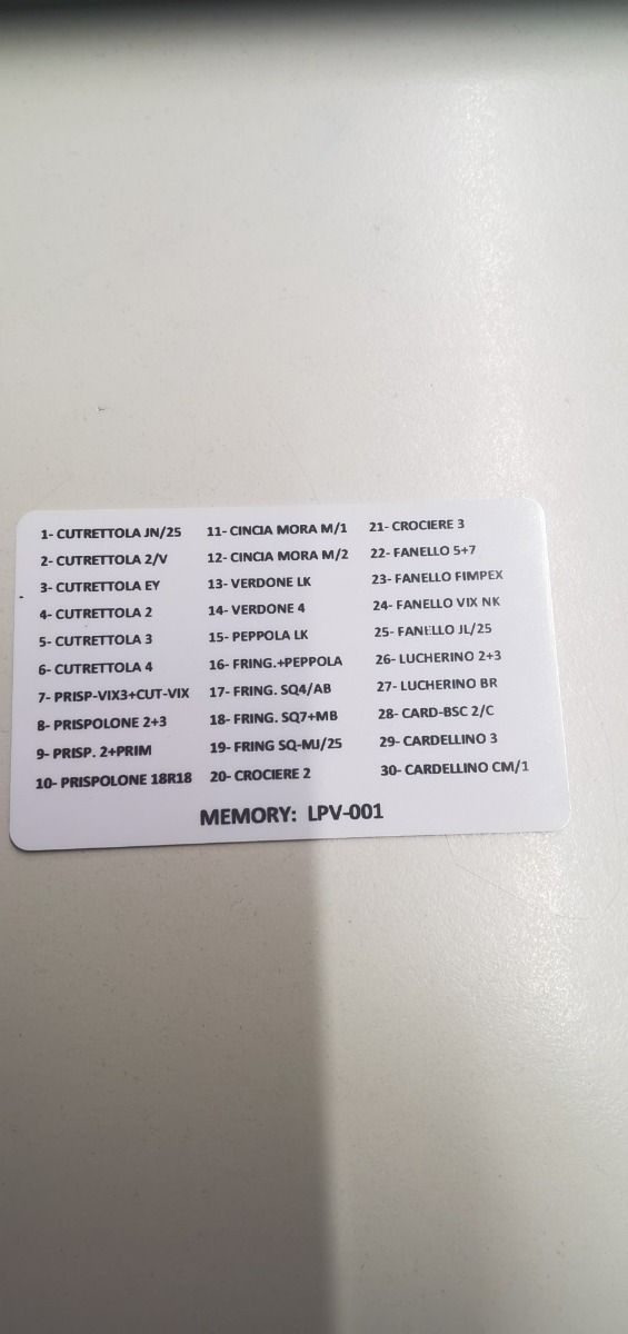 MULTISOUND SCHEDA  30 CANTI  PER MODELLO T-30-LPV-001