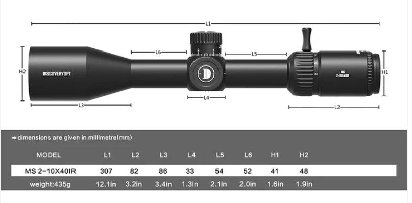 Discovery Optics MS 2-10X40-IR 