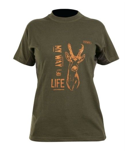 HART - MAGLIETTA MANICA CORTA DA DONNA CON DISEGNO CAPRIOLO TG.S