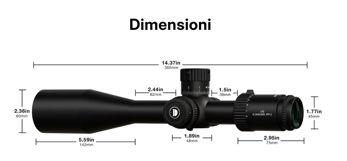 DISCOVERYOPT LHD 6-24X50SFIR FFP-Z/L Diametro: 30MM Ottica Cannocchiali