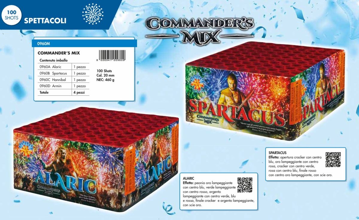 COMMANDER'S MIX - SPETTACOLO - 100 COLPI - DURATA 55 SEC.