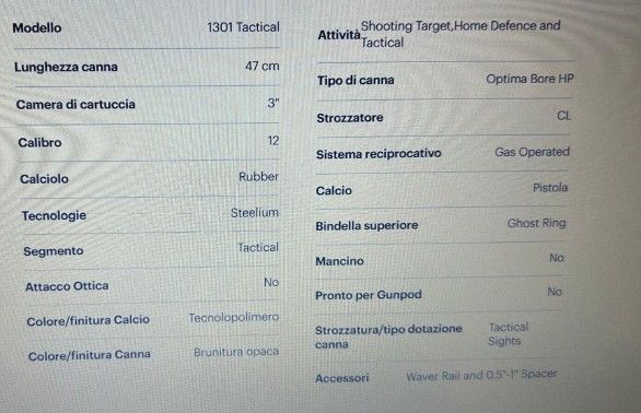 BERETTA 1301 TACTICAL