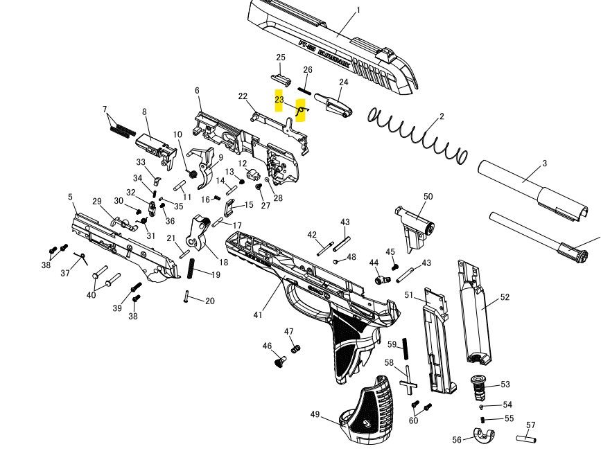 MOLLA PER GRILLETTO PT85 MAR23