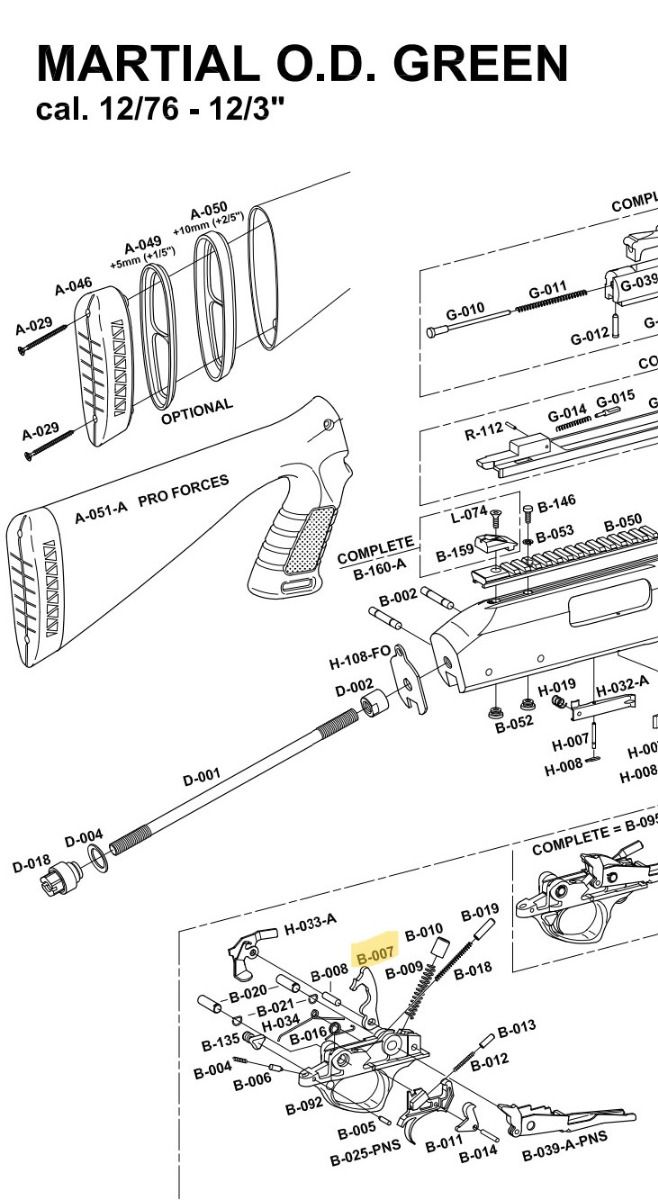 CANE FABARM PER SEMI-AUTO LION H35 TITAN- MARTIAL O.D. GREEN -FA12 XLR5 VELOCITY - 2012 JUL MODEL- PUMP SHOTGUNS JUL MODEL