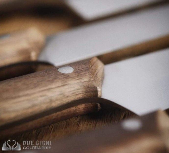 COLTELLO DA VERDURE NAKIRI - MANICO NOCE - DUE CIGNI 1896
