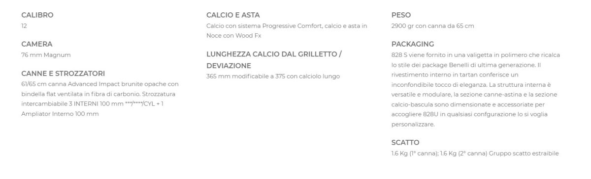 SOVRAPPOSTO BENELLI 828 S A.I. BECCACCIA