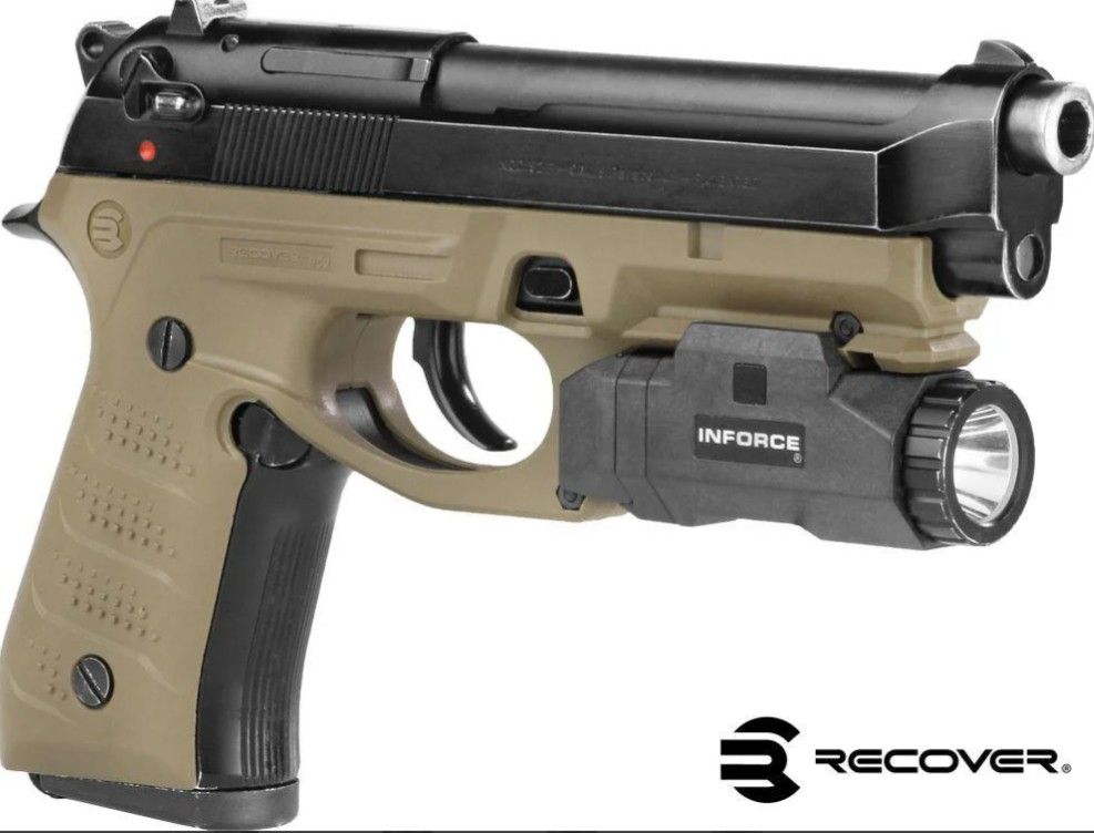 RECOVER GUANCETTE CON RAIL SYSTEM PER BERETTA 92 / M9 DISPONIBILE IN DIVERSE COLORAZIONI