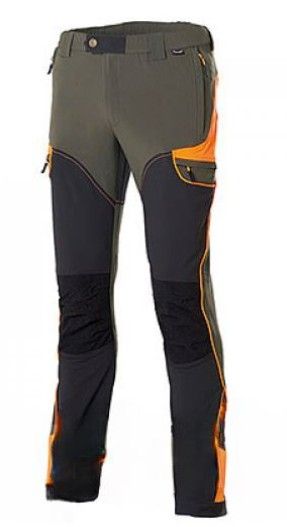 BLATEX PANTALONE FODERATO IN PILE VERDE E ARANCIO - 933.4