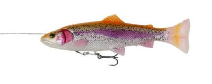 4D LINE THRU PULSE TAIL TROUT 20CM ALBINO TROUT