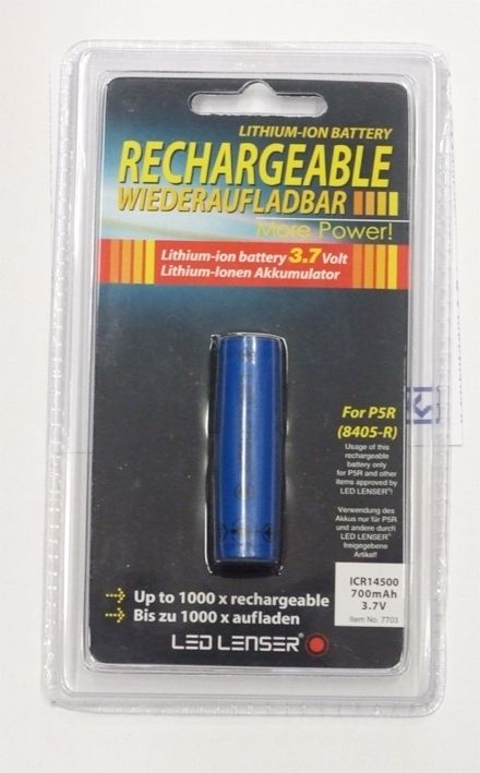 LED LENSER PILE RICARICABILI 3.7V 700MAH - ORIGINALI