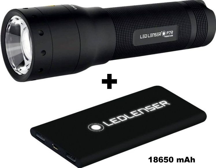 LED LENSER - P7R CON POWERBANK - 1000 LUMENS - 210 METRI - 40 ORE DI AUTONOMIA