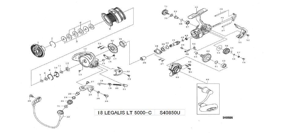 RICAMBI MULINELLI DAIWA 17 LEGALIS LT