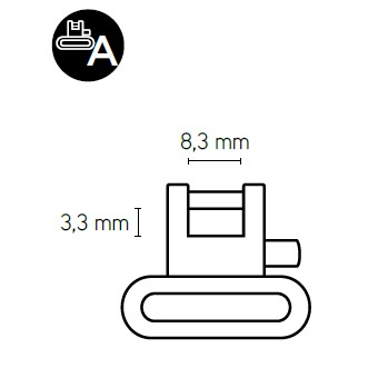 Tracolla per carabina pelle effetto carbonio, Maglietta standard e Blaser - Riserva
