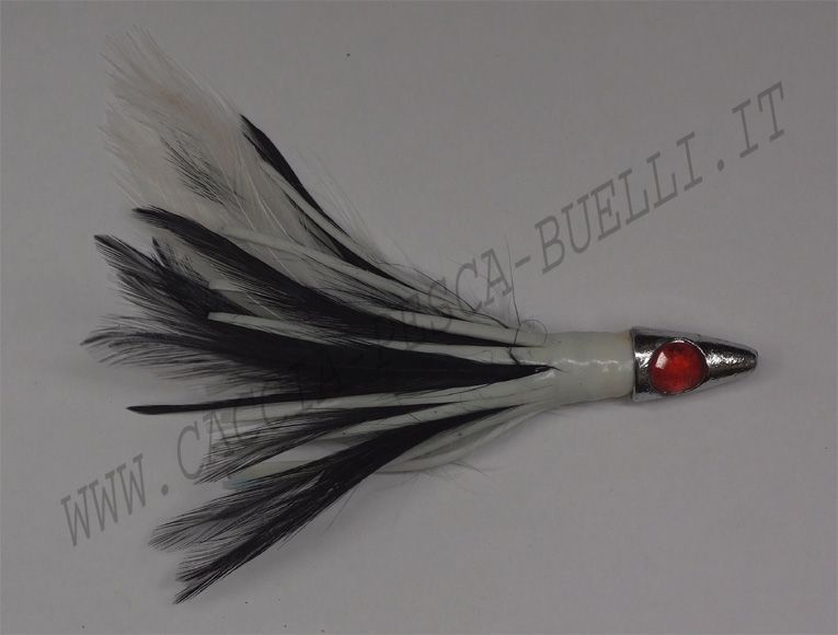MAJORA JIG CON PIUME 28G - WHITE/BLACK