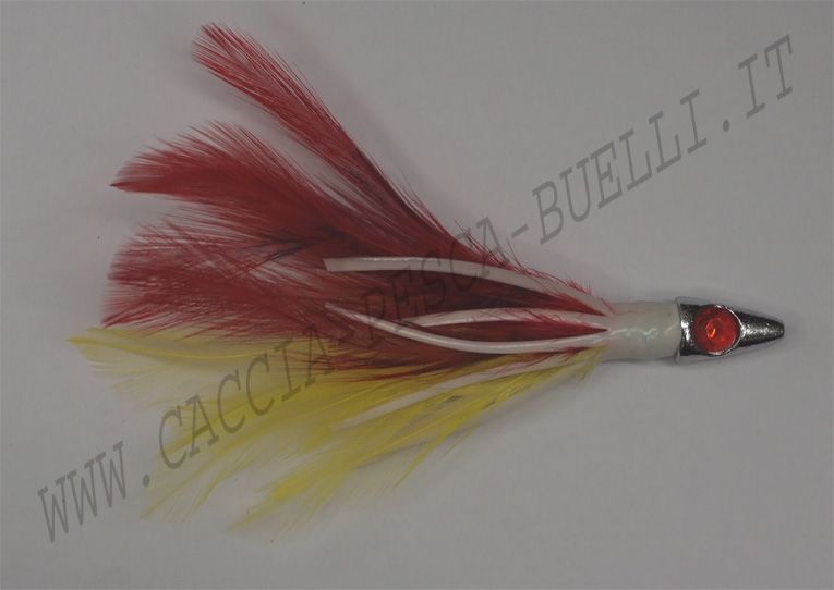 MAJORA JIG CON PIUME 28G - YELLOW/RED