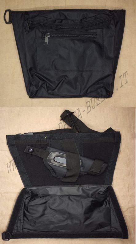 MARSUPIO PISTOLA NERO SEMIMBOTTITO