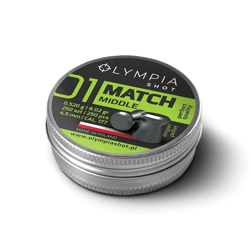 OLYMPIA SHOT MATCH MIDDLE 0.52g cal. 4,5 (.177) - 250pz. 