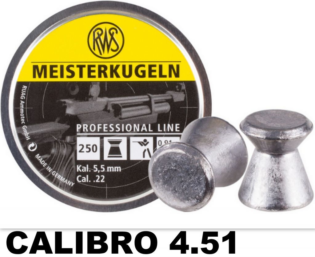 PIOMBINI RWS MEISTERKUGELN CAL.4.51 - PESO 0.53 GRAMMI - 500 PZ