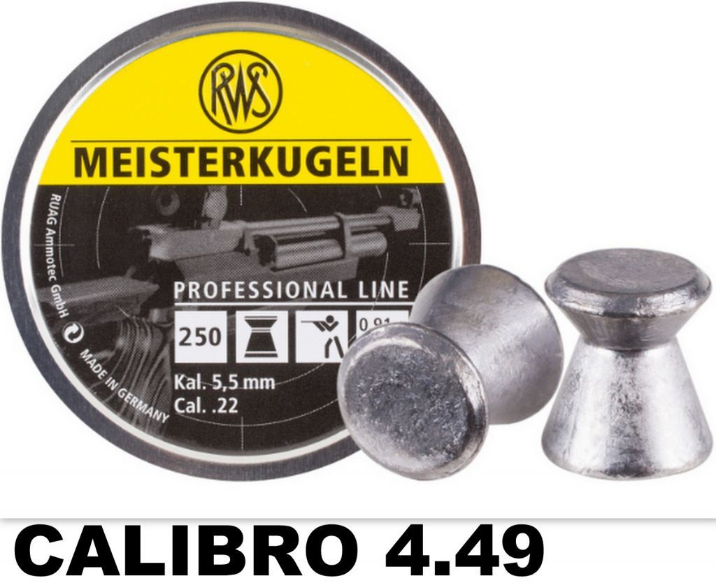 PIOMBINI RWS MEISTERKUGELN CAL.4.49 - PESO 0.53 GRAMMI - 500 PZ