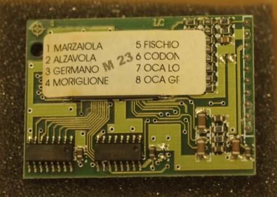 SCHEDA CANTI M23 TECNOEST PER MINI COLIBRI VECCHIO MODELLO
