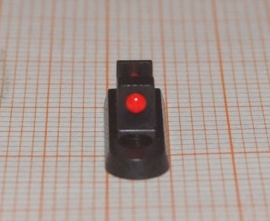 MIRINO CUSTOM CON FIBRA OTTICA ROSSA PER TUTTE LE VERSIONI CON MIRINO A CODA DI RONDINE 