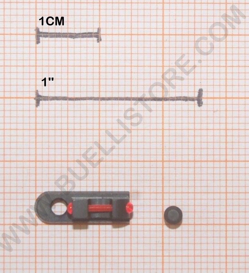 MIRINO CUSTOM CON FIBRA OTTICA ROSSA PER TUTTE LE VERSIONI CON MIRINO A CODA DI RONDINE 
