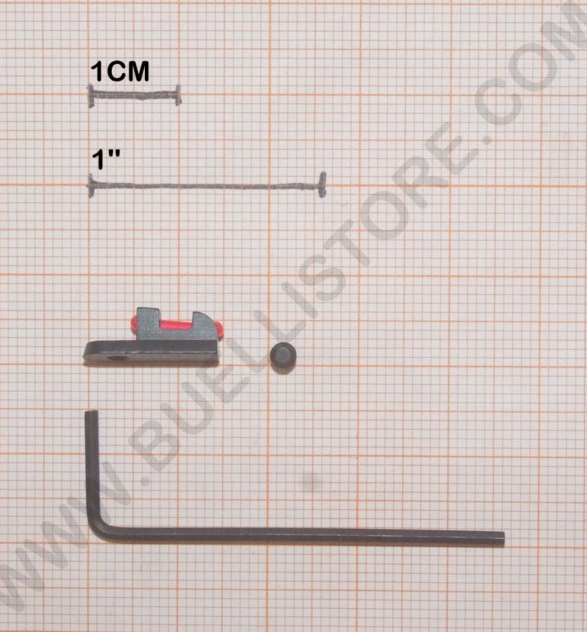 MIRINO CUSTOM CON FIBRA OTTICA ROSSA PER TUTTE LE VERSIONI CON MIRINO A CODA DI RONDINE 