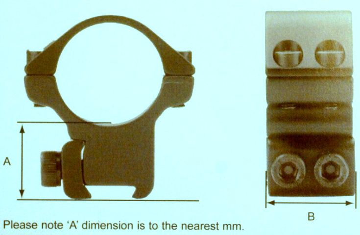 SPORTMATCH ATTACCHI PER SLITTE WEAVER PER OTTICHE CON TUBO DA 30mm 