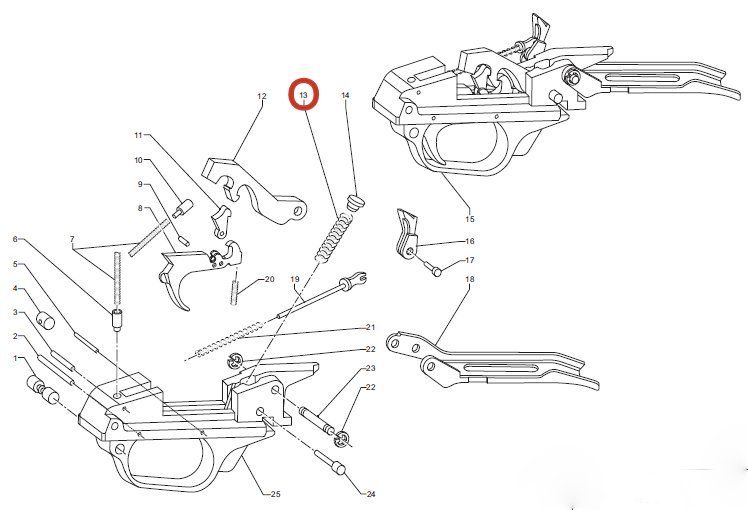 BENELLI MOLLA CANE DI SECONDO TIPO PER SERIE 121