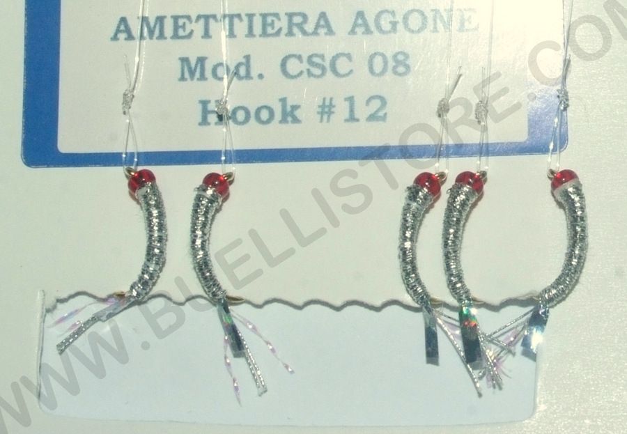 MONTATURA SARDINA CENTURY - 5 AMI ARGENTO CON TESTINA ROSSA 