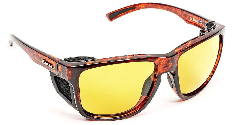 OCCHIALI DA PESCA OCEAN DEMI BROWN - AQUA POLARIZZATE YELLOW