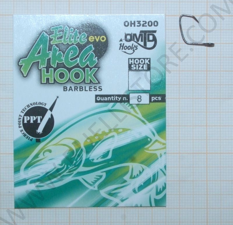 OMTD ELITE EVO AREA HOOK BARBLESS #8