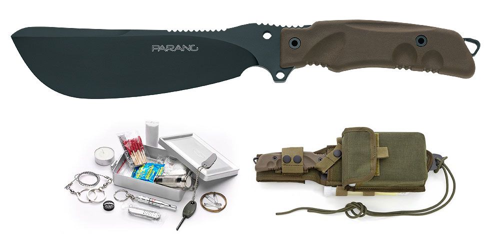 FOX FX-0107153 FMKD PARANG BUSCHRAFT CON FODERO KIT DI SOPRAVVIVENZA E CYLUME