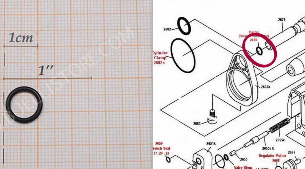 WEIHRAUCH HW100 - GUARNIZIONE BLOCCO CANNA - 2679 