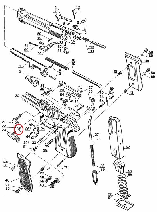 BERETTA MOLLA LEVA ARRESTO C54113 PER 92 / 96 / 98